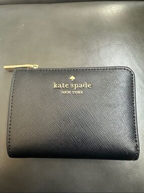 kate spade New York Black Saffiano Zip Wallet